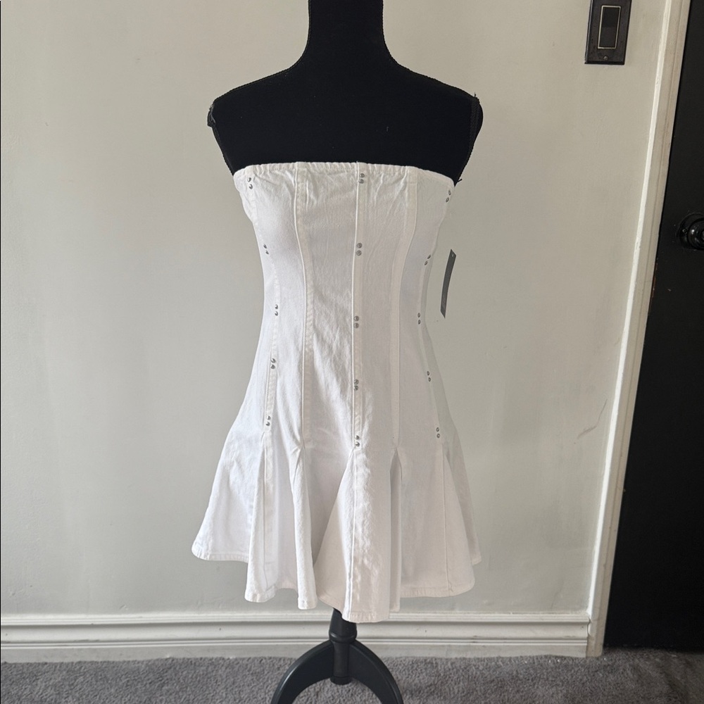Target White Strapless Mini Dress